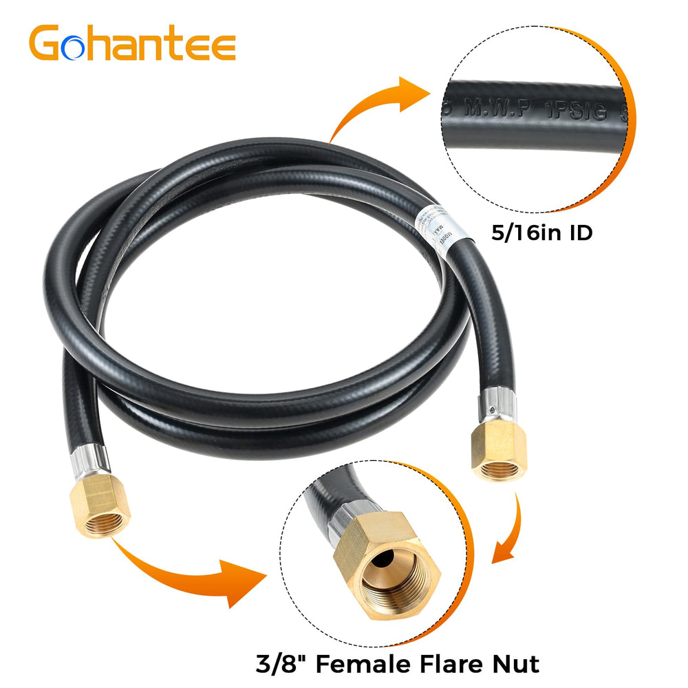 gohantee close-up of brass swivel 3/8" female flare fitting benefit easy alignment