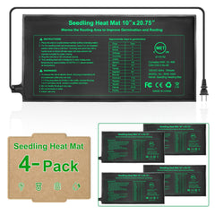 GOLOPET front view of four heating mats showing compact pack and even coverage