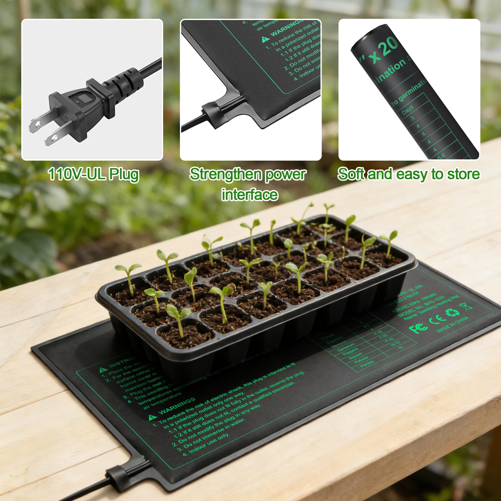 GOLOPET seedlings sprouting on mat showing faster germination benefit