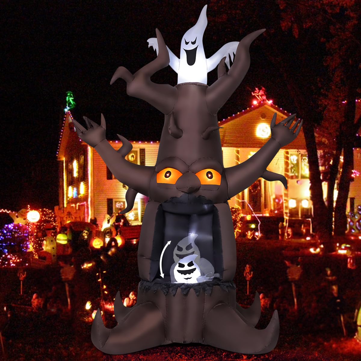 GOOSH front view of 9ft dead tree inflatable showing scale and impact