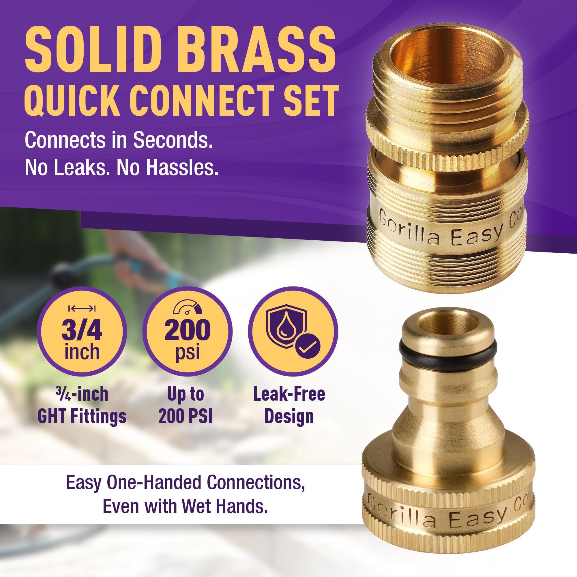 GORILLA EASY CONNECT close-up of GHT threads highlights precise fit and leak prevention