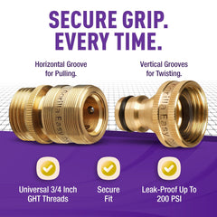 GORILLA EASY CONNECT side profile demonstrates compact brass body and robust build benefit