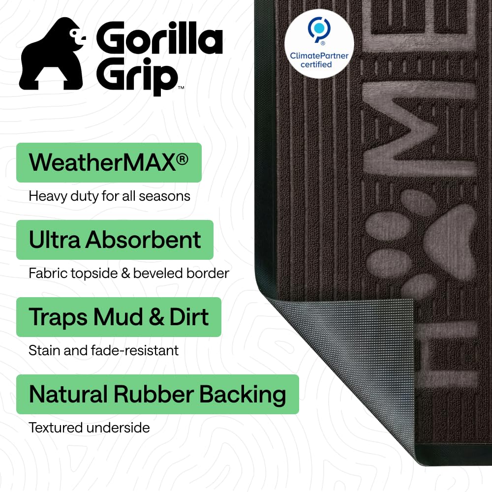 GORILLA GRIP beveled-edge detail preventing trips and runoff