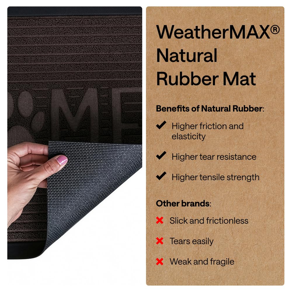 GORILLA GRIP mat beside shoes demonstrating size and scale