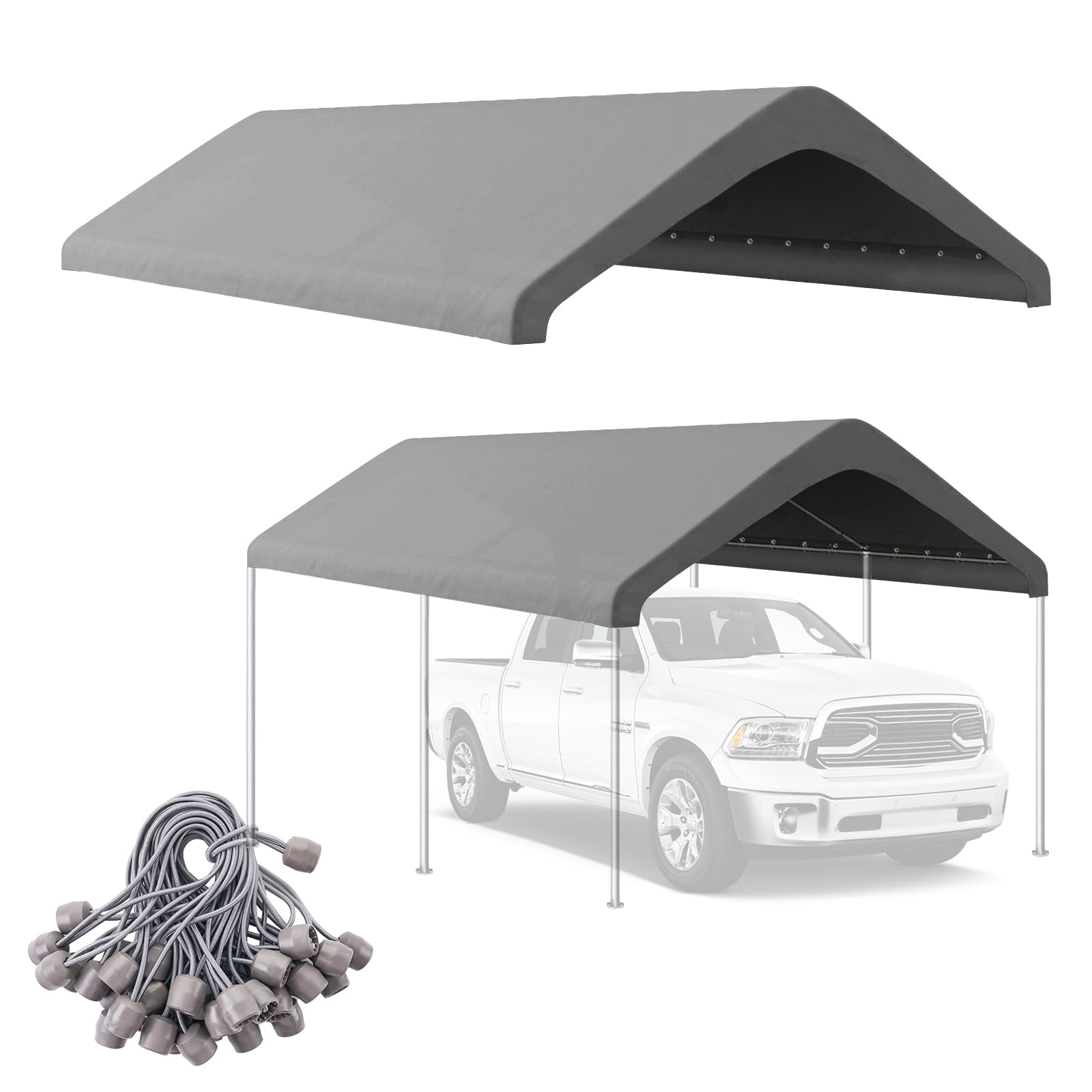 GOTRUTH front view canopy top showing full 10x20 coverage and protection