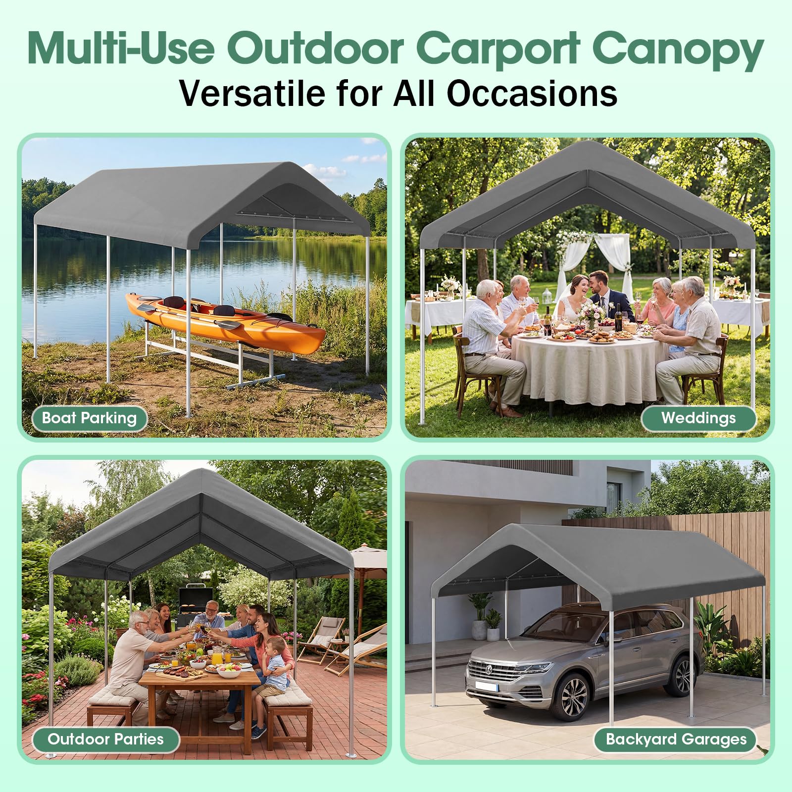 GOTRUTH canopy in backyard lifestyle scene providing reliable shelter