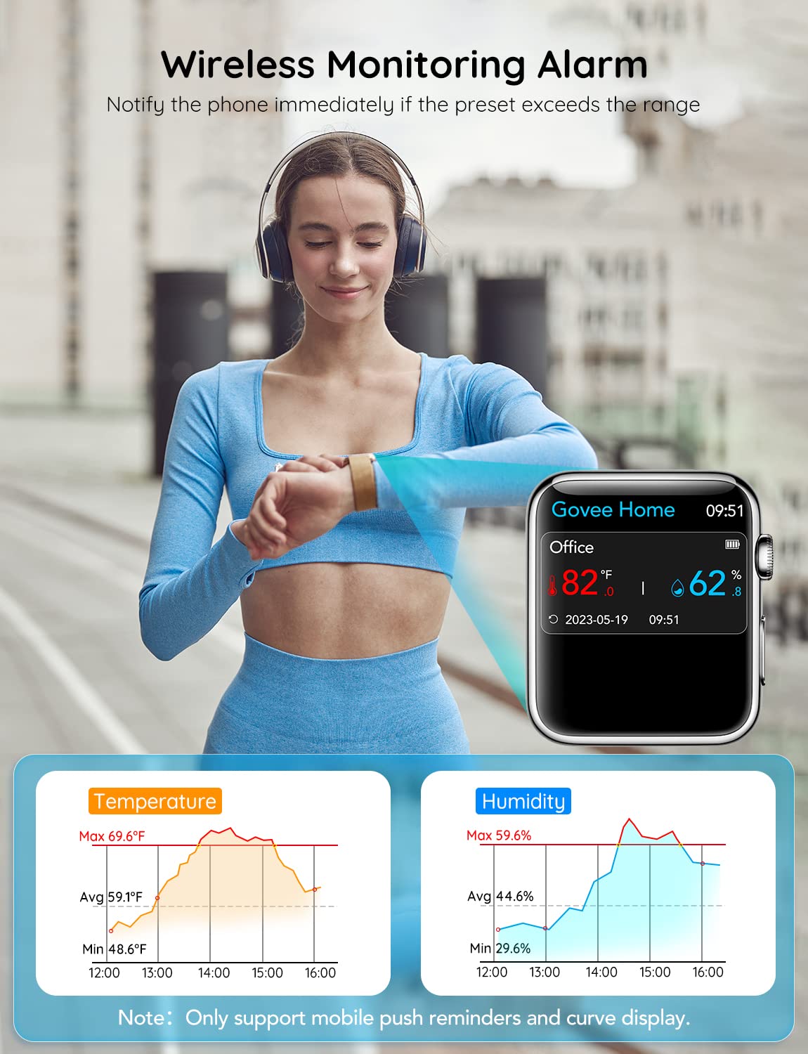 Govee wall-mounted in hallway providing continuous monitoring and quick alerts