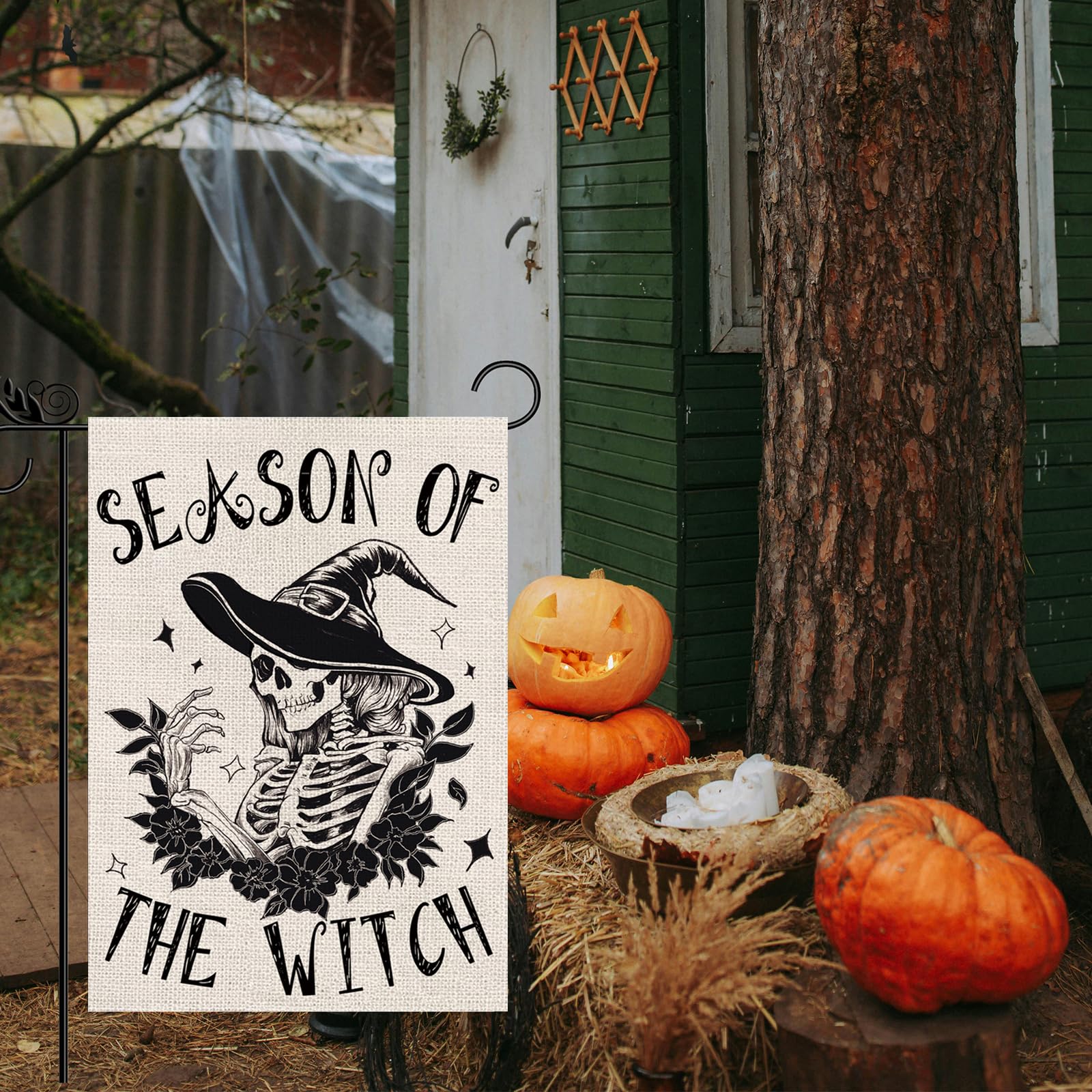 GPGHE flag on patio setting highlighting festive accent and easy styling