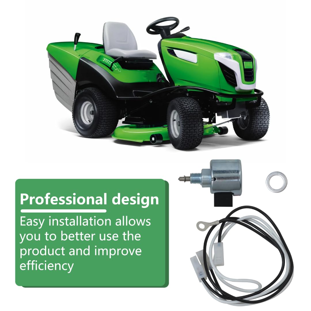 GRABOTE solenoid installed on mower engine illustrating correct fitment