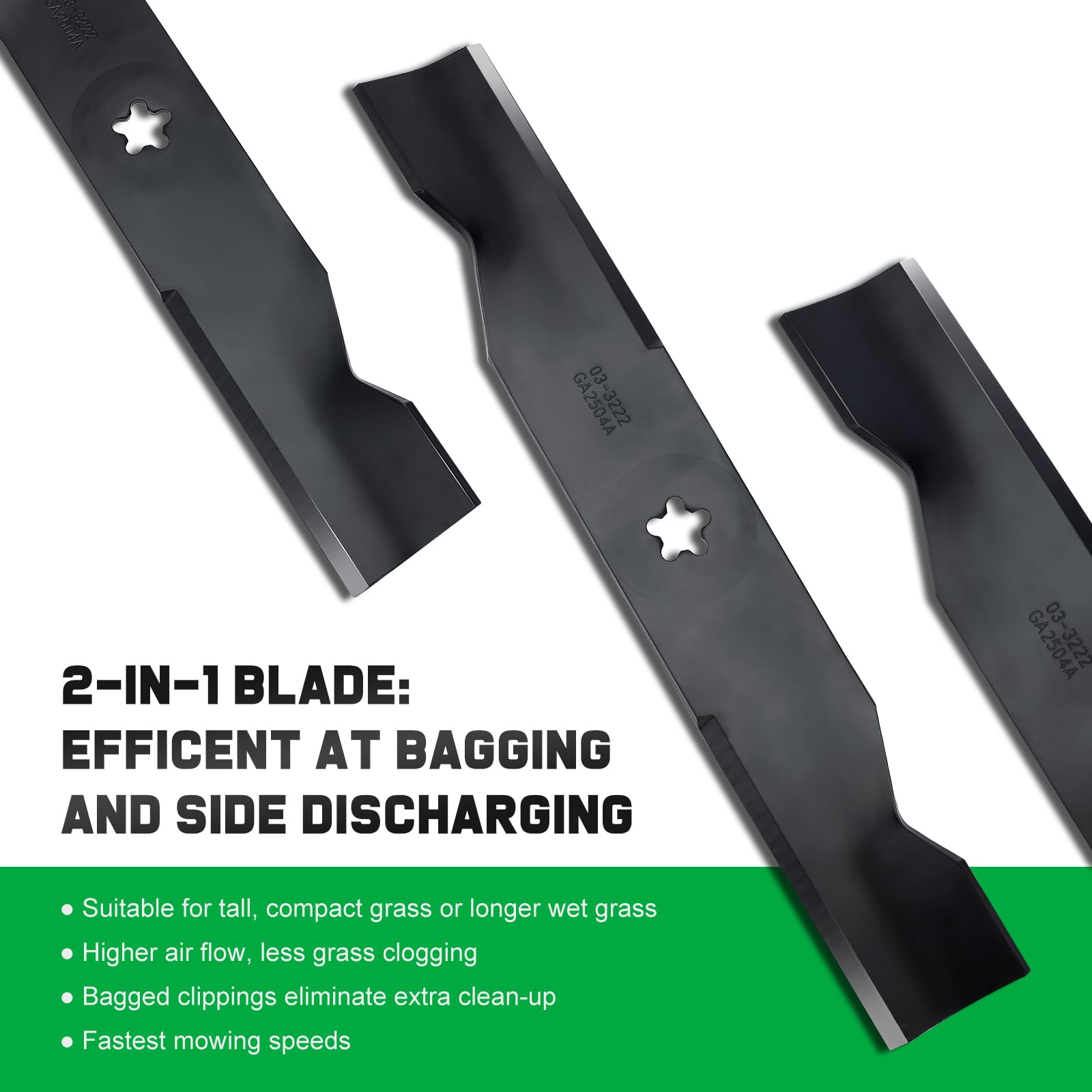 Grasscool blade painted finish closeup protecting against rust in storage