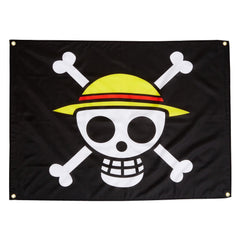 Great Eastern Entertainment one piece flag front view showing vibrant straw hat emblem and bold colors