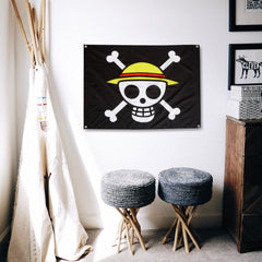 Great Eastern Entertainment flag hung on bedroom wall showing size and decorative impact