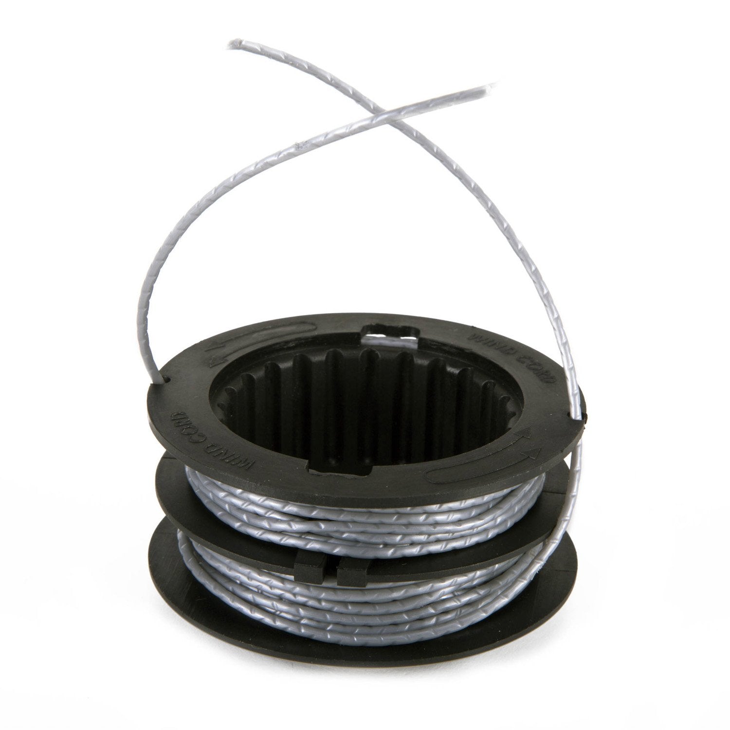 Greenworks replacement spool front view showing fit and quick swap benefit