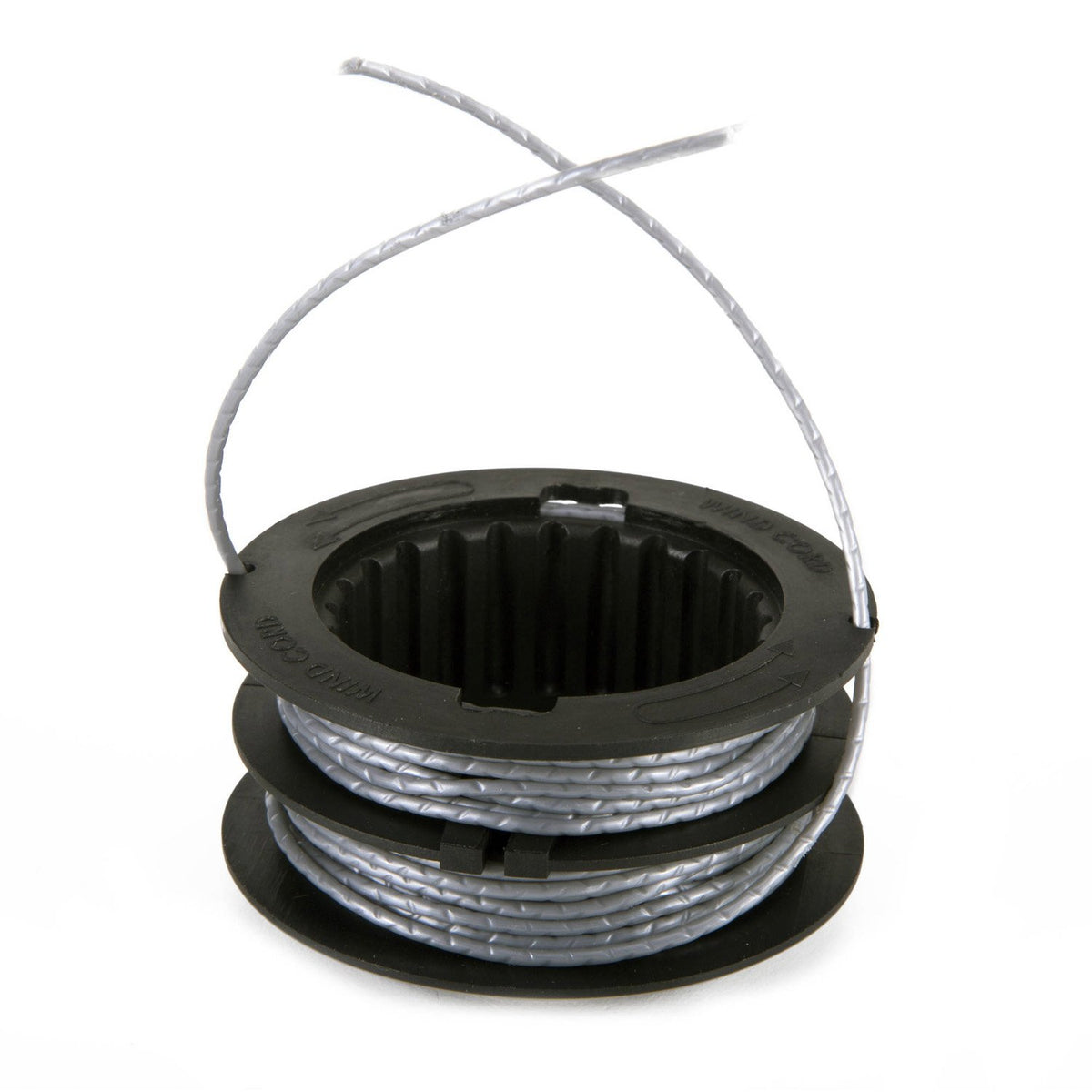 Greenworks replacement spool front view showing fit and quick swap benefit