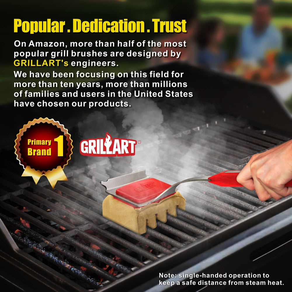 GRILLART pad placed in dishwasher indicating easy-clean, reusable benefit