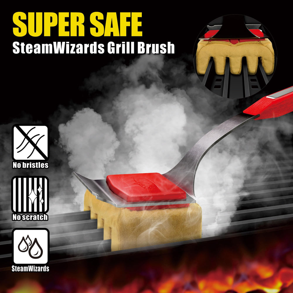 GRILLART close-up of wave-groove detail for 360-degree cleaning benefit