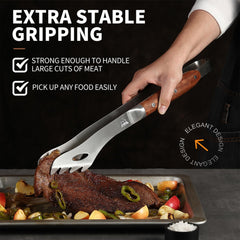 GRILLGEN rosewood handle detail highlighting polished finish and comfortable ergonomic hold