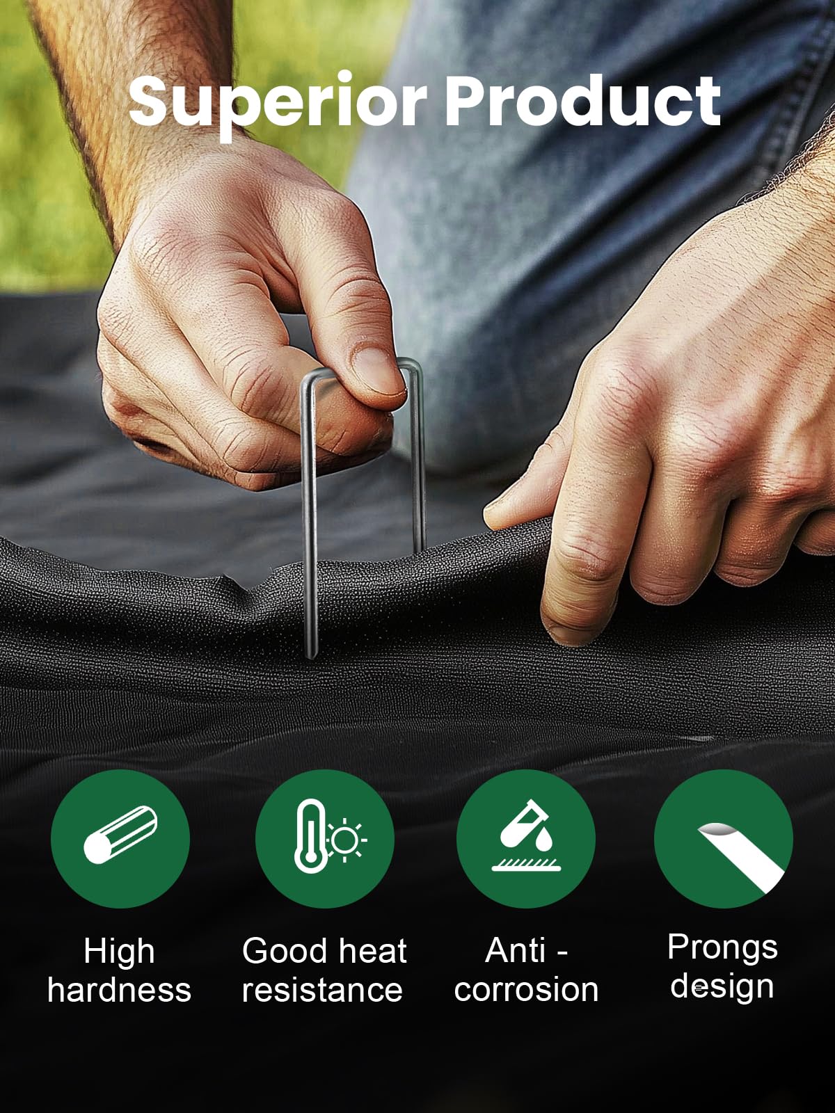 GROWNEER sharpened pointed tip detail for easier soil penetration benefit