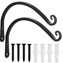 Gtongoko front view of two 12-inch metal hangers showing sturdy design and included screws