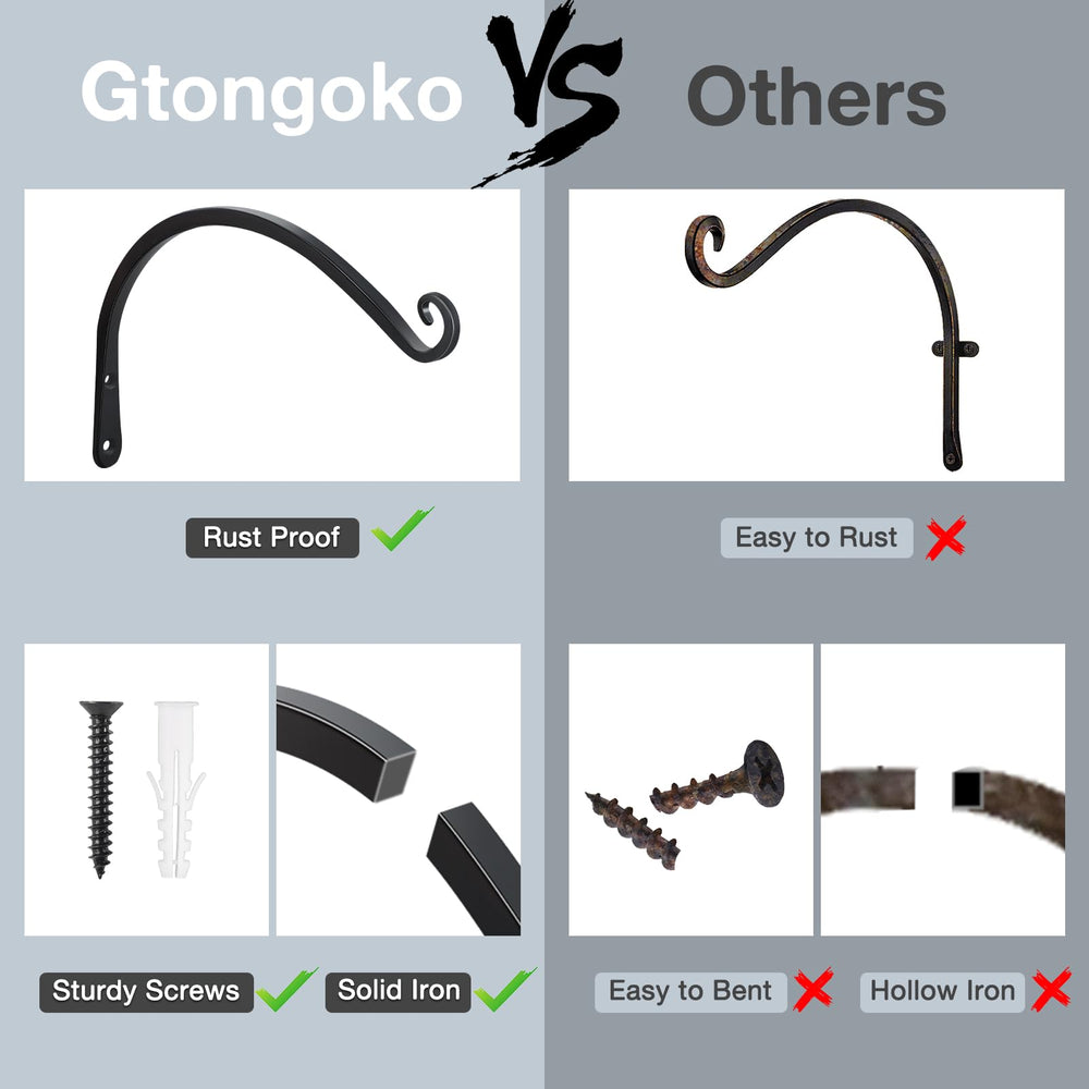 Gtongoko hanger installed on a porch post demonstrating secure outdoor mounting