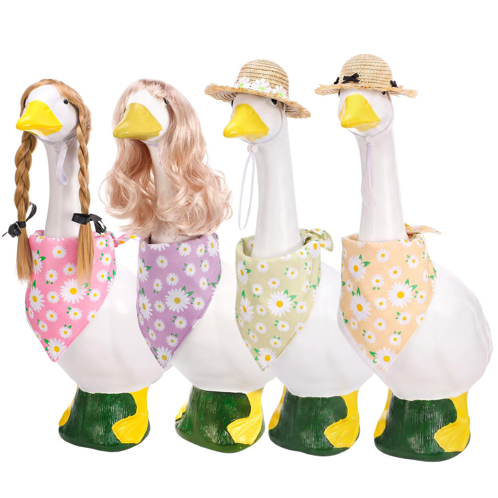 Guiqulai front view porch goose wearing outfit, adds welcoming curb appeal