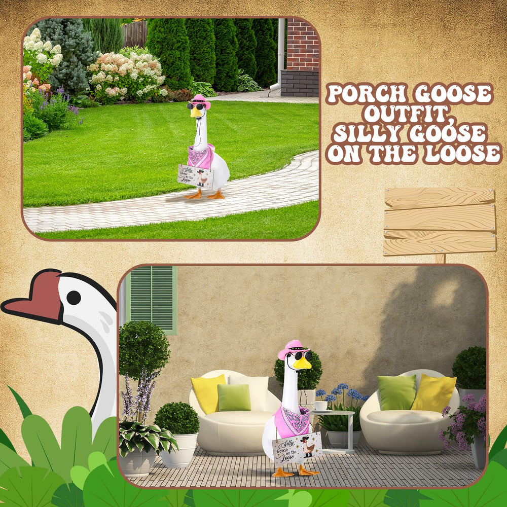 Guiqulai wooden silly goose sign detail adding rustic playful charm