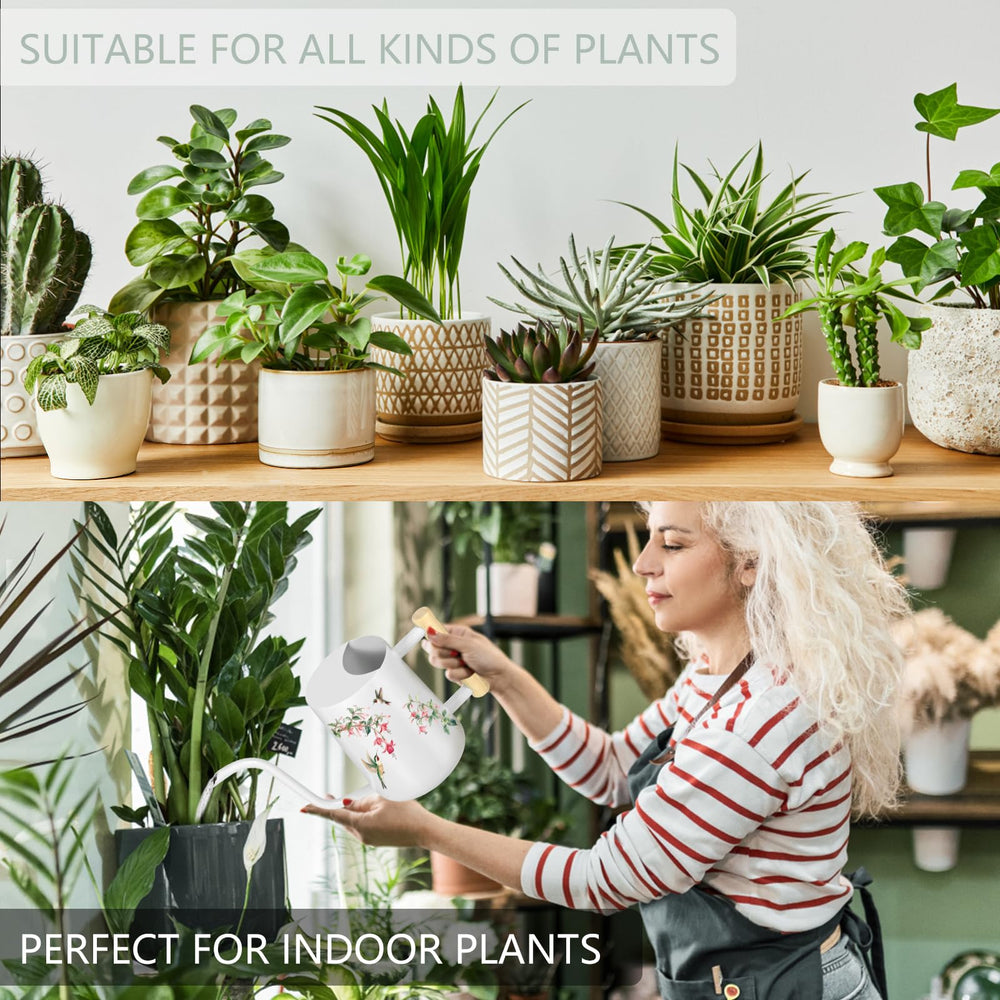GUKJOB can beside a potted plant showing 35oz capacity scale