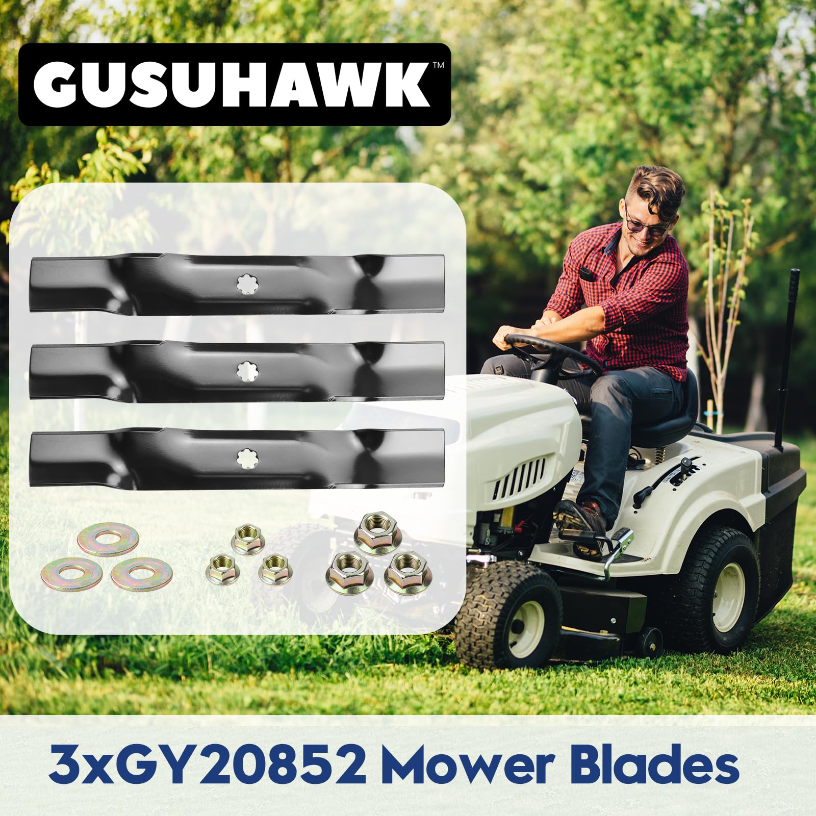 GUSUHAWK close-up of sharpened cutting edge delivering clean cuts and durability