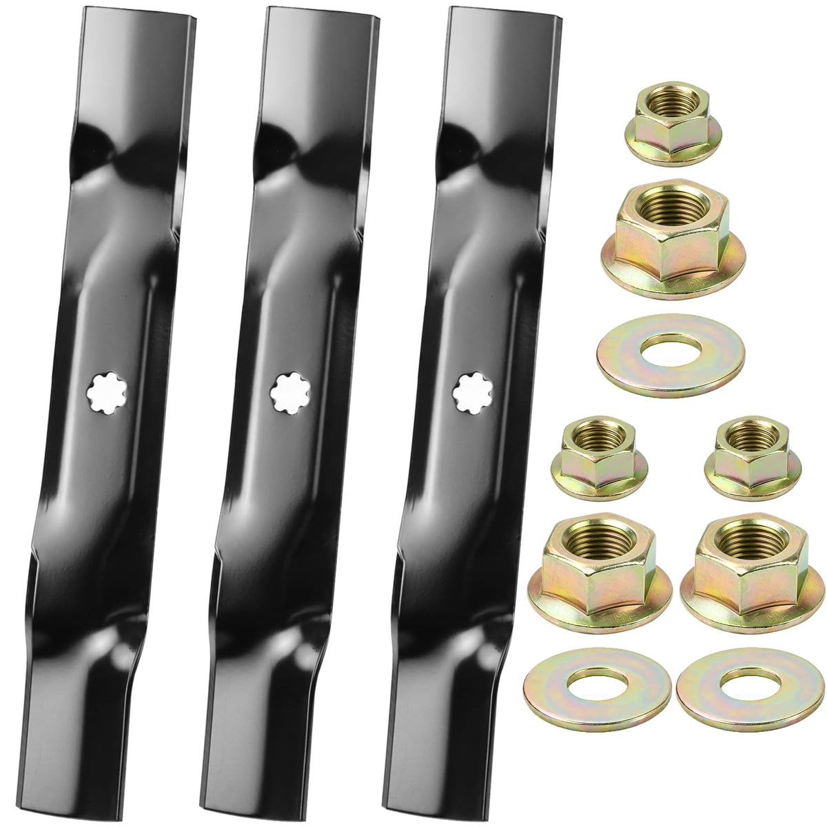 GUSUHAWK front view of three replacement blades showing packaging and fit information