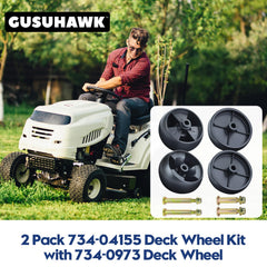 GUSUHAWK 734-04155 close-up of wheel tread, durable surface for smooth deck ride