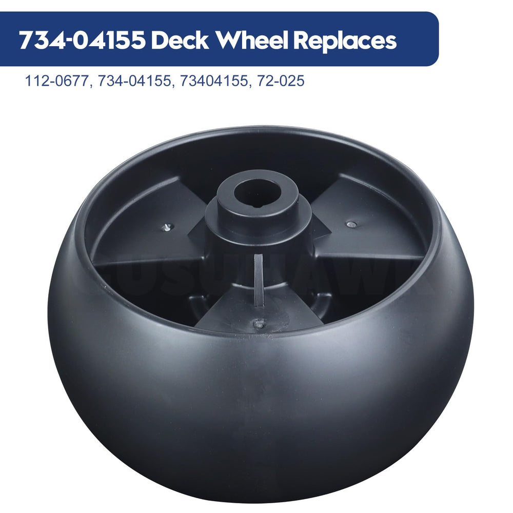 GUSUHAWK 734-0973 side profile of plastic wheel, correct shape for OEM replacement