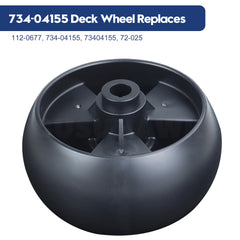 GUSUHAWK 734-0973 side profile of plastic wheel, correct shape for OEM replacement