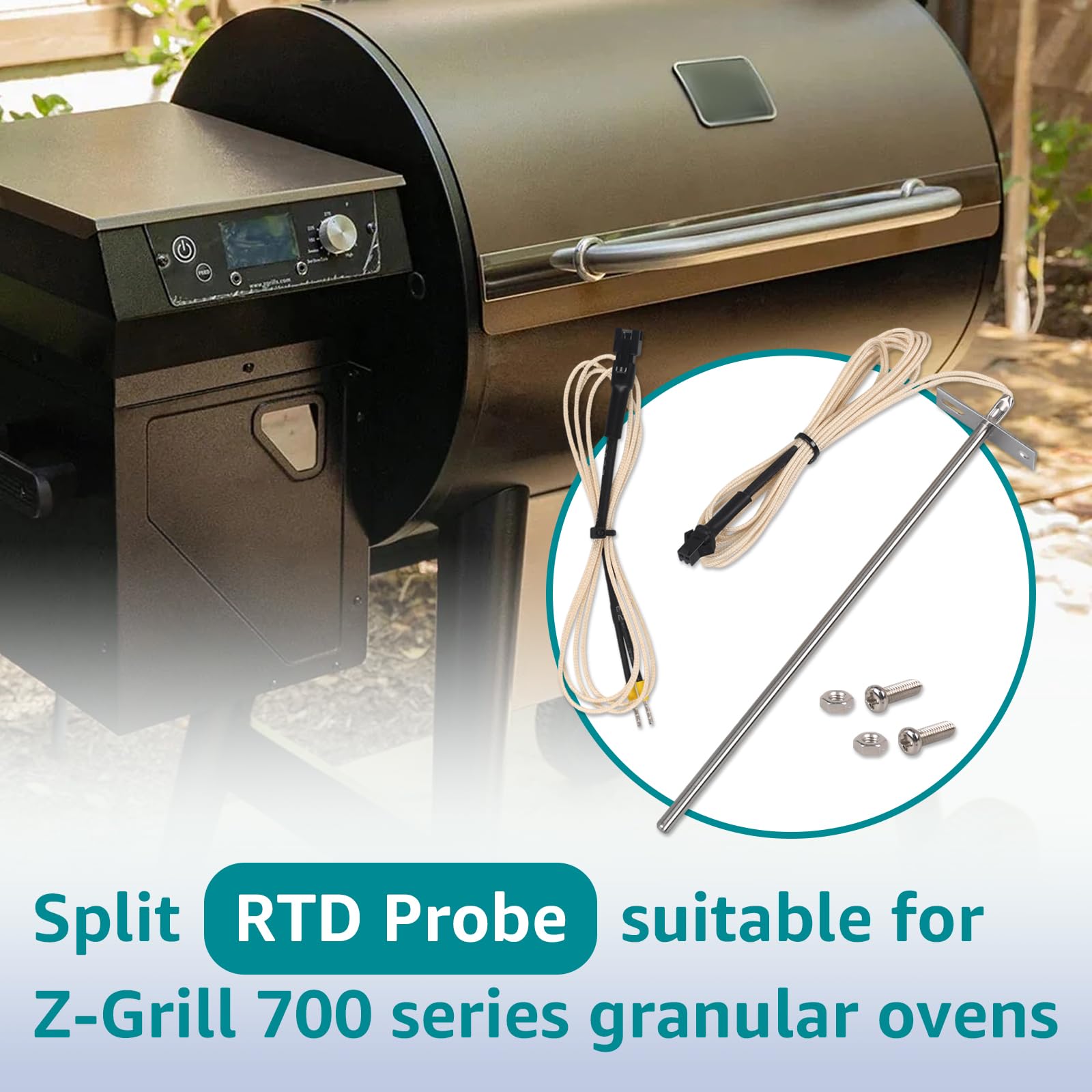 GUSUUI stainless-steel probe close-up showing durable construction