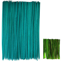 GXXMEI front view of 100 bamboo stakes and ties showing package contents and value