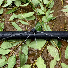 GXXMEI dripper watering a garden showing even spray coverage benefit