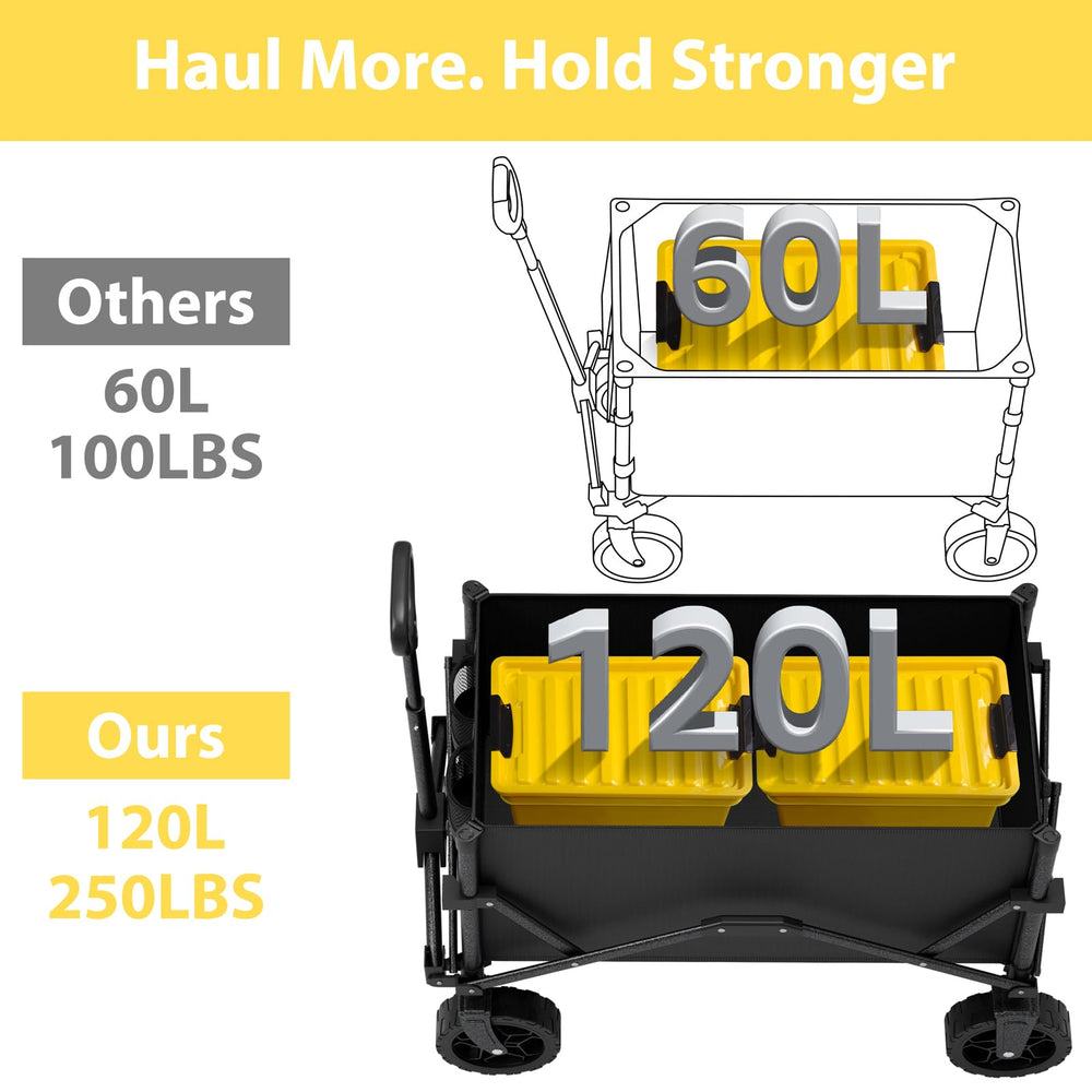 HAAGEEP folded flat for compact trunk storage and portability