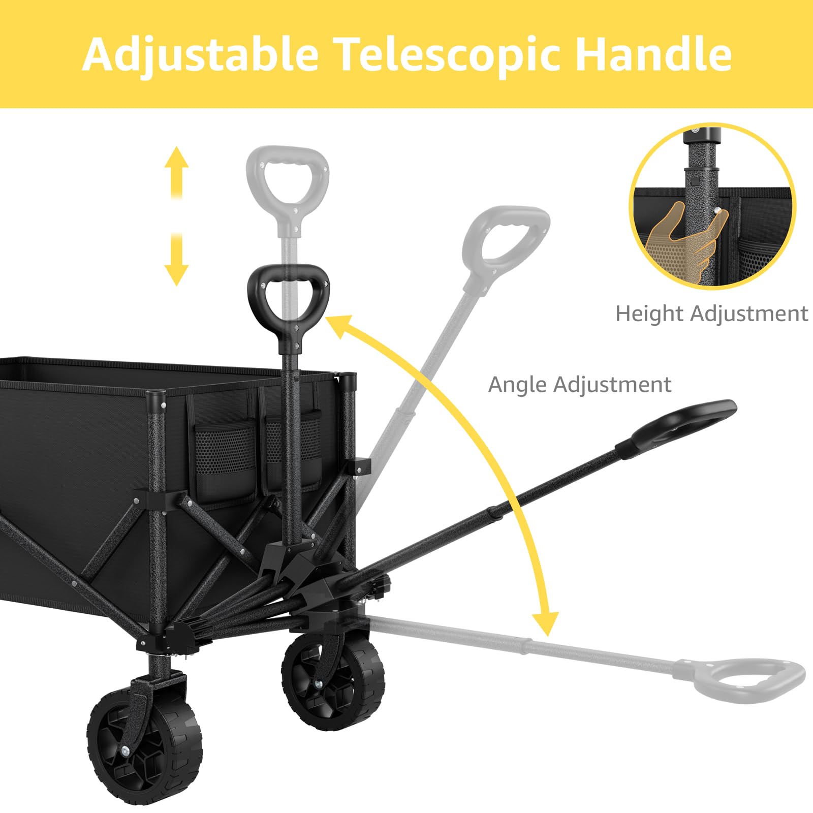 HAAGEEP ergonomic handle and controls for comfortable maneuvering