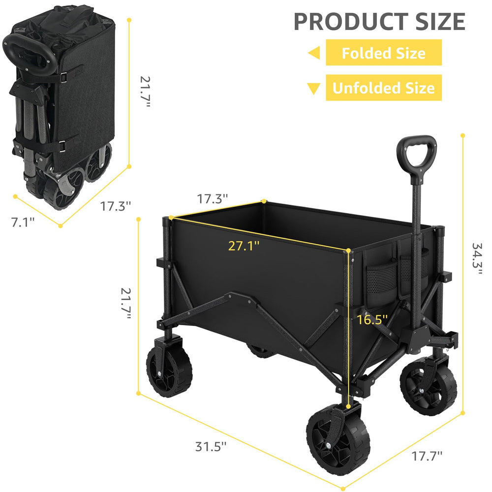 HAAGEEP beside a shopping cart for size comparison and convenience