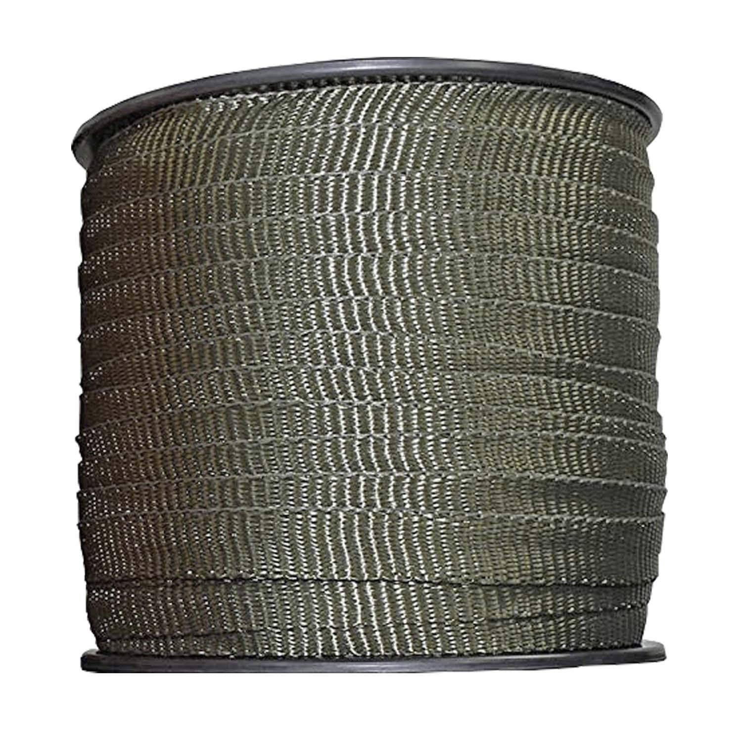 Habitech roll front view showing olive green webbing and length benefit
