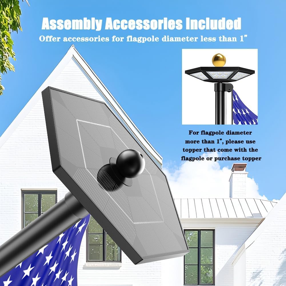 Hainee mounted on a flagpole in daytime demonstrating easy installation