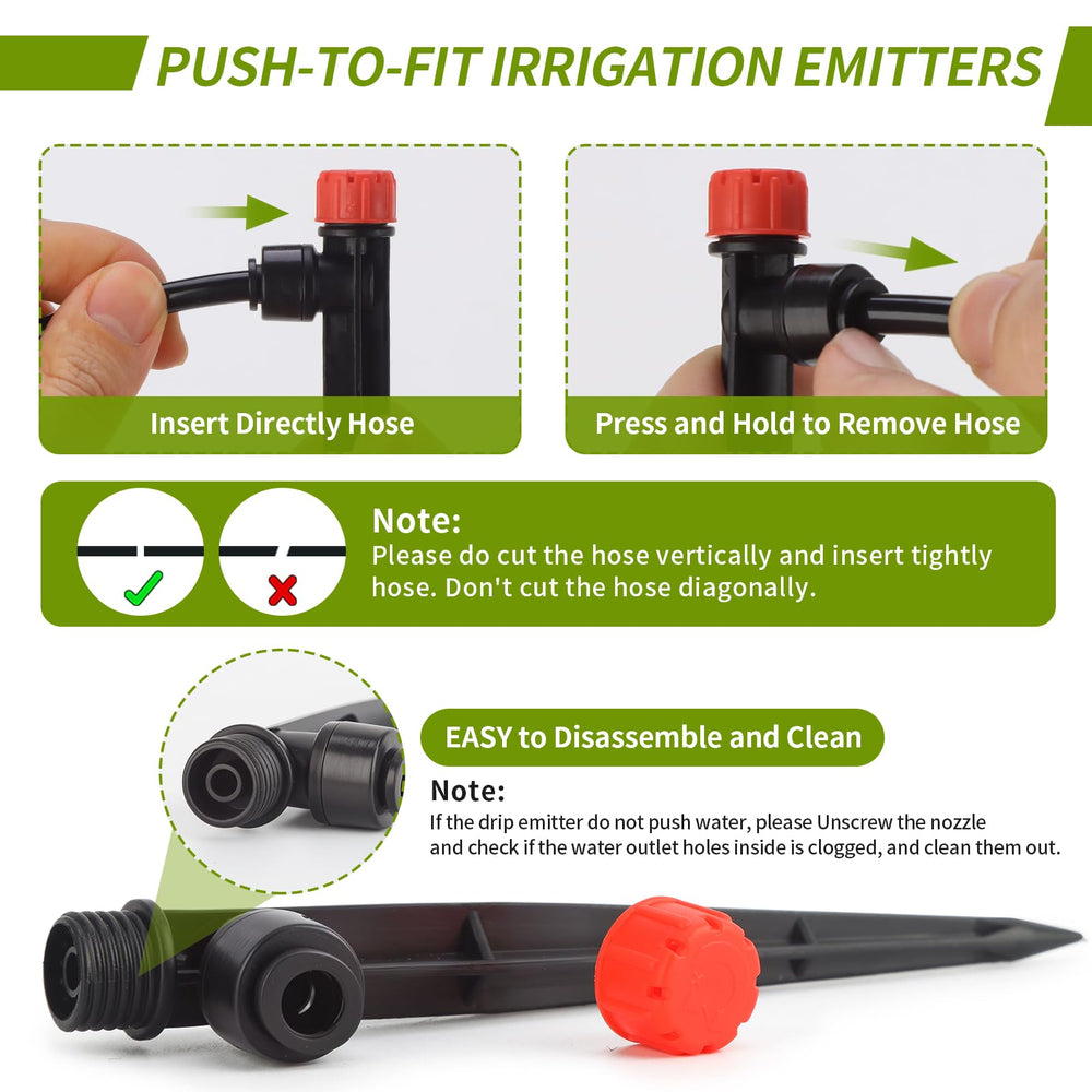 Hakioi adjustable cap displayed on emitter illustrating variable flow control
