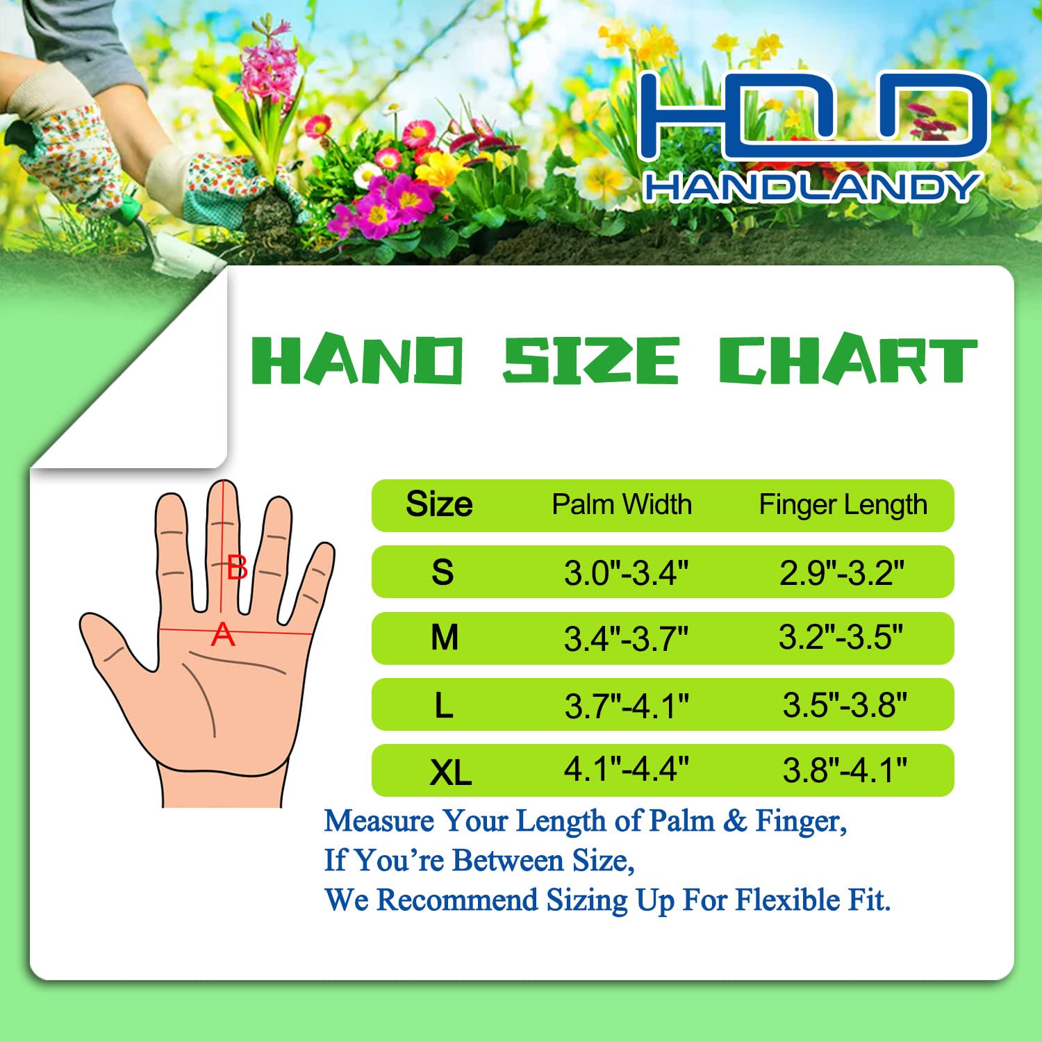 HANDLANDY reinforced palm and fingertips for puncture resistance