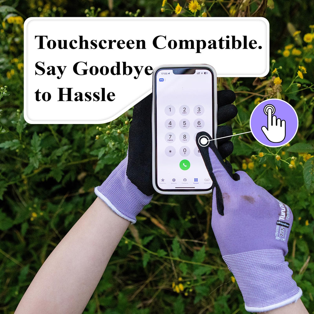 HandLove glove on hand for quick size comparison and proper fit benefit