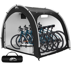 HAPPY TRAVEL front view of tent showing full coverage and protection
