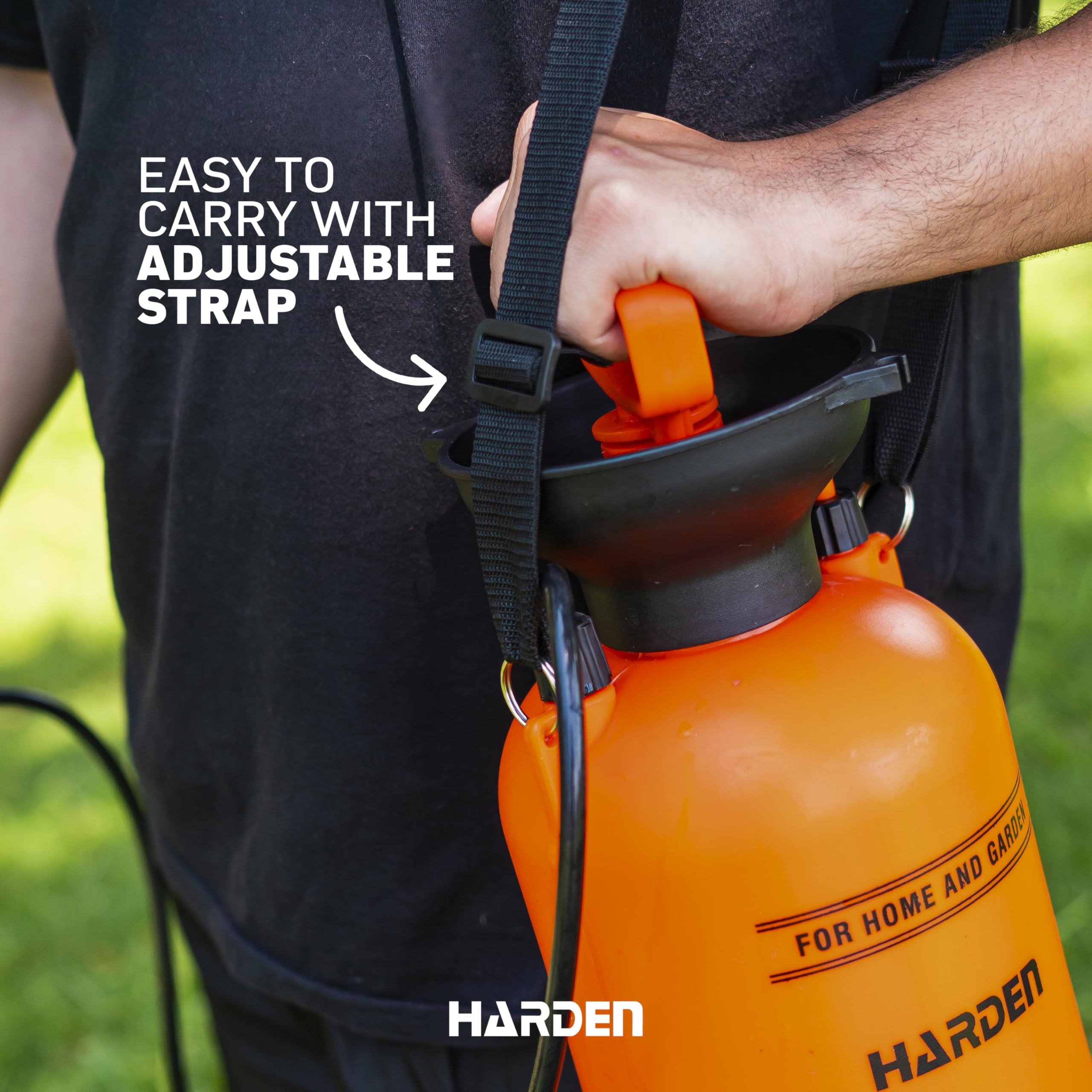 Harden close-up brass nozzle highlighting precise adjustable spray benefit