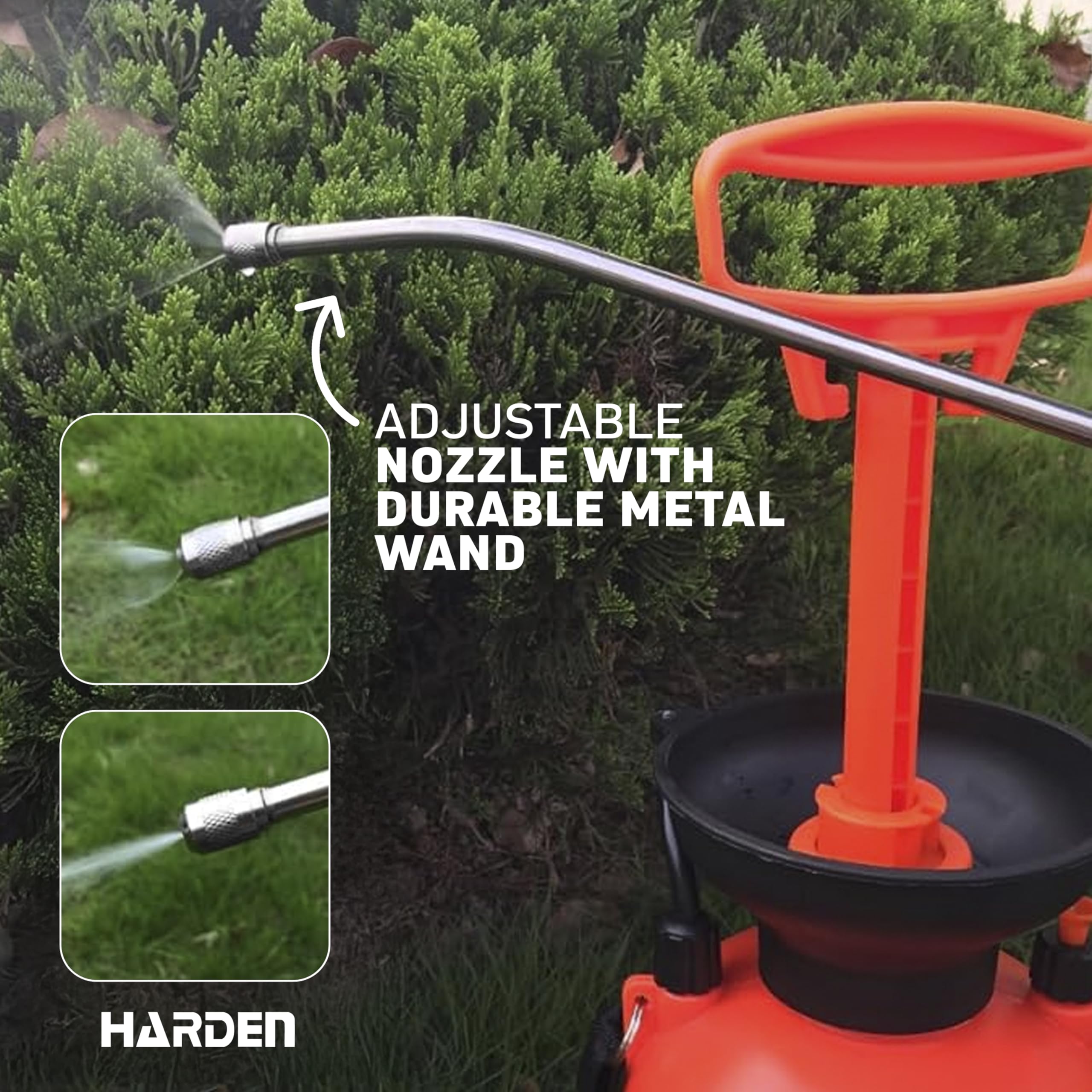 Harden side profile with hose illustrating ergonomic handling benefit