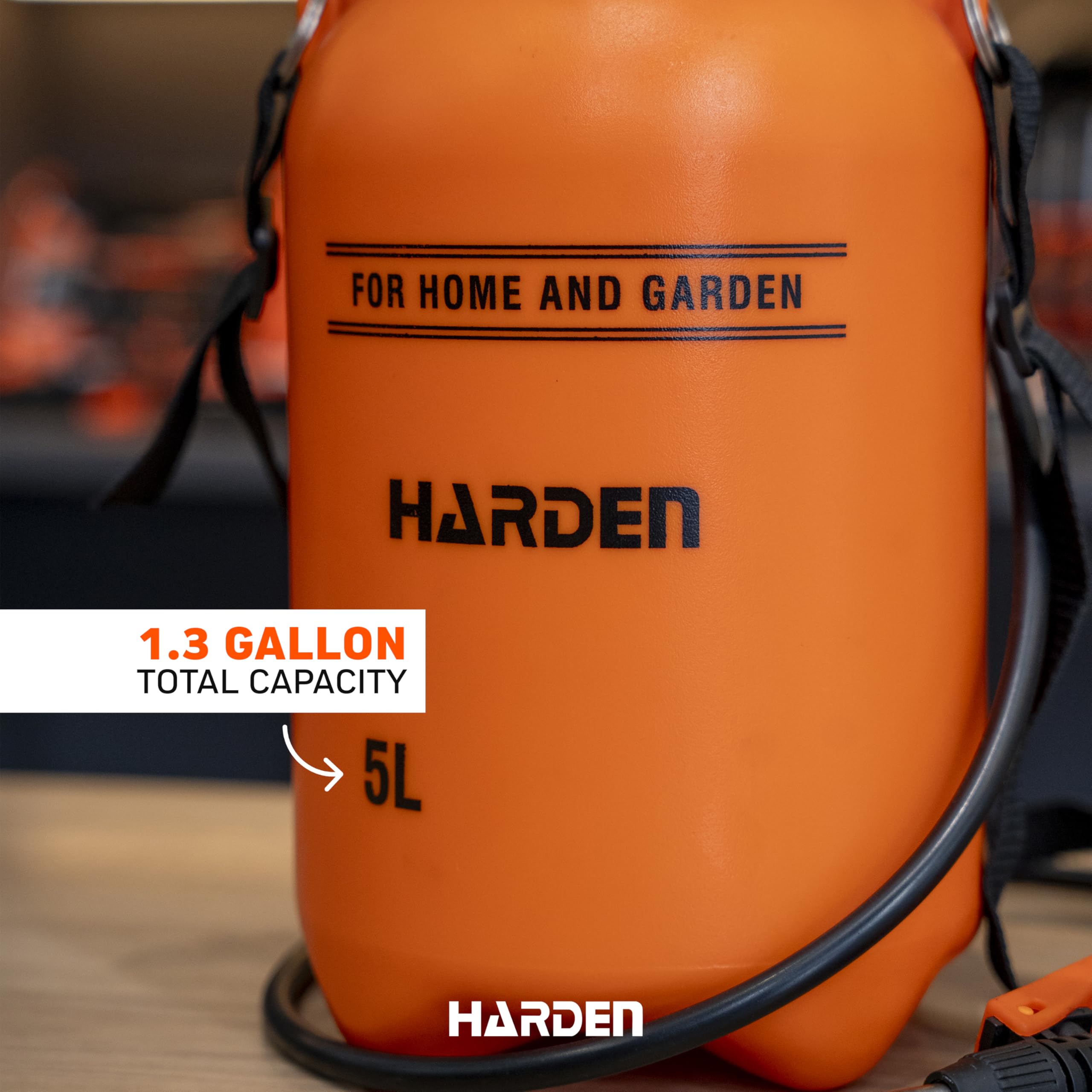 Harden sprayer in use garden showing efficient application and coverage benefit