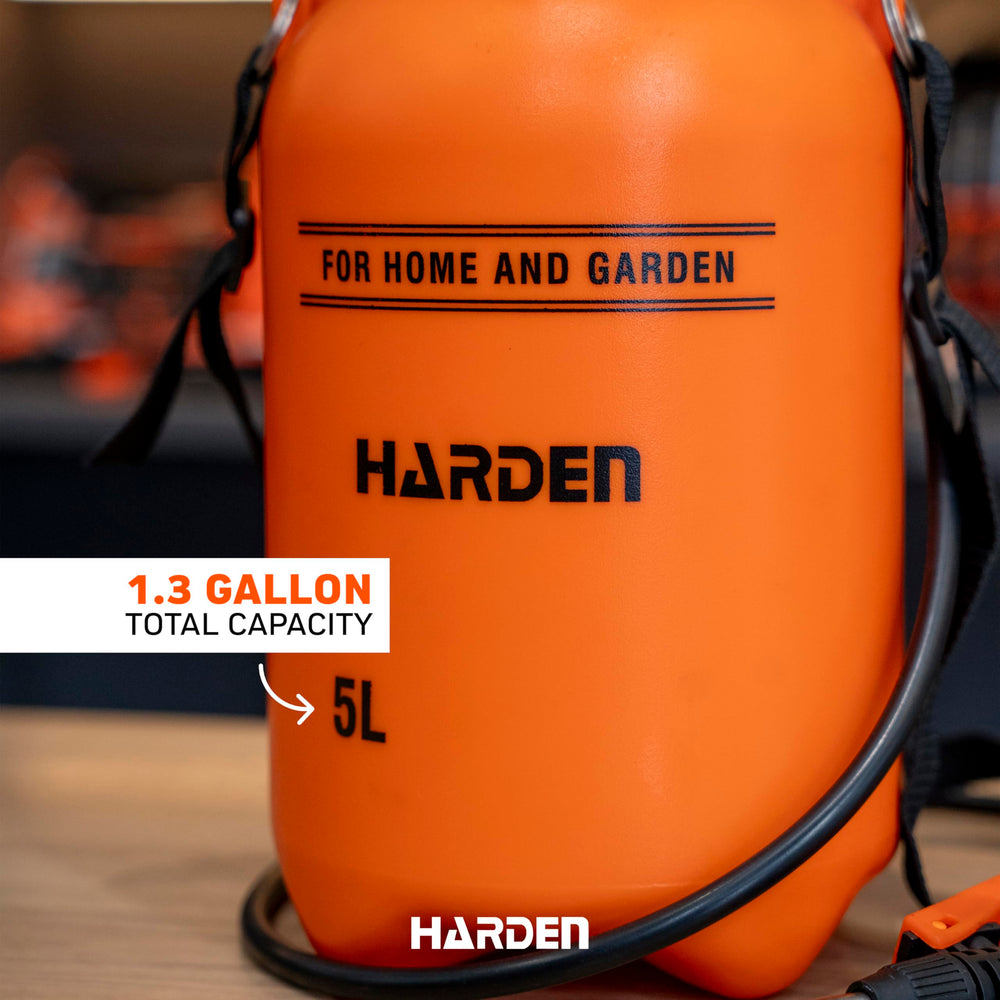 Harden sprayer in use garden showing efficient application and coverage benefit