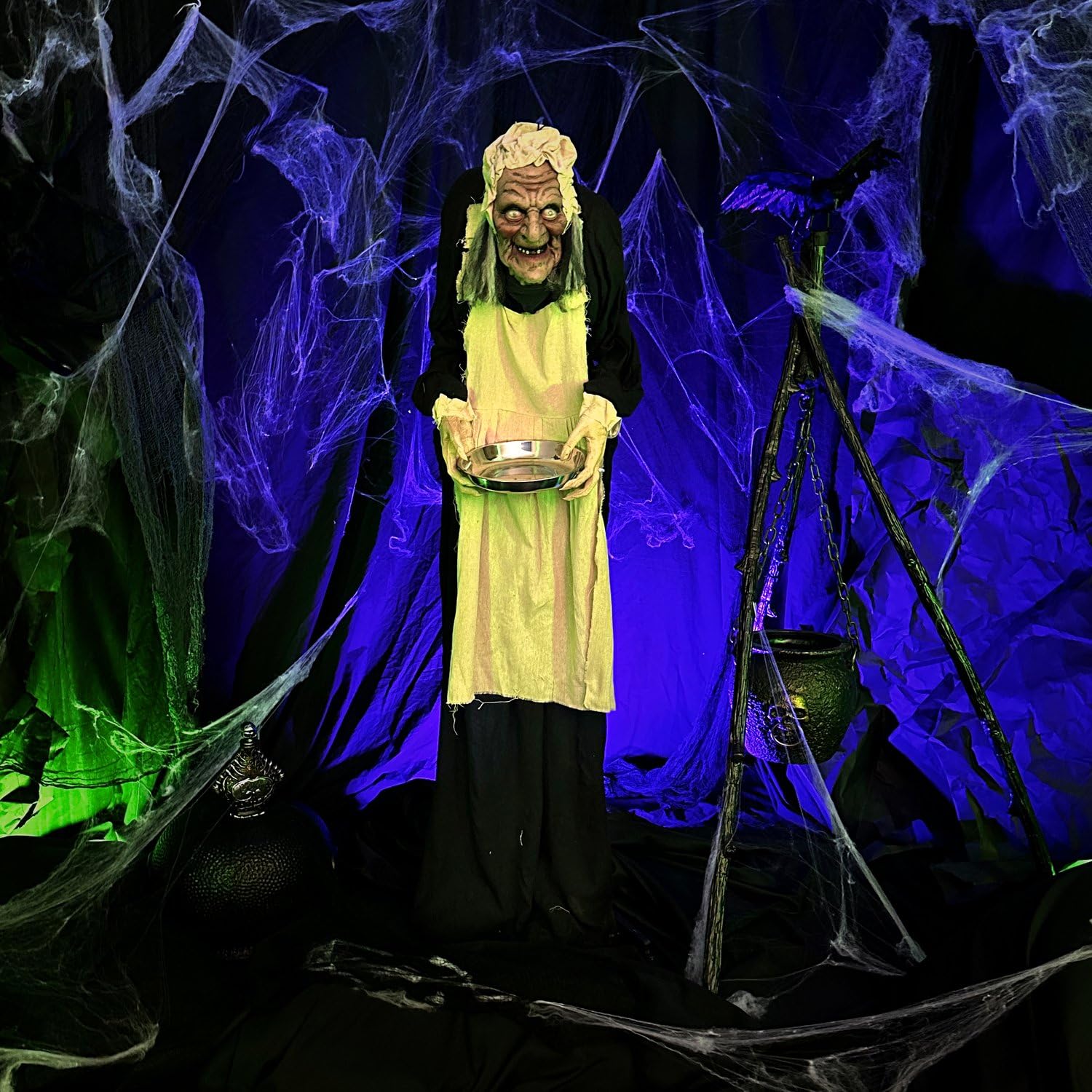 Haunted Hill Farm Ruby beside a door to show 5-foot standing scale