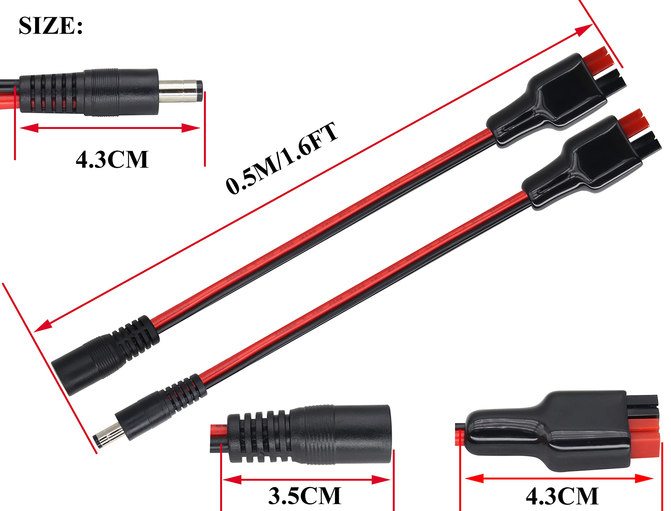HCFeng close-up of An-der-Son 45A connector showcasing secure, high-current contact